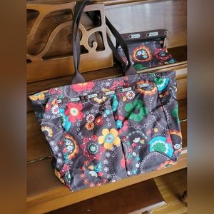 LeSportsac Satchel + bonus bag